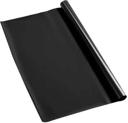 TOPPERFUN Autofenstertönungsfolie Schwarz 75cm X Pet Fensterfolie mit UV Schutz und Sichtschutz für Autoscheiben zum Selbermachen und Wärmereduzierung