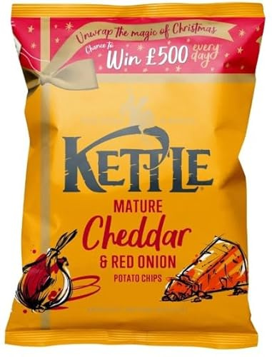 6 x Mature Cheddar & Red Onion Potato Chips 130G Deliciousness that brings a smile Hand Cooked Potato Chips Gift Hamper For All Occasions