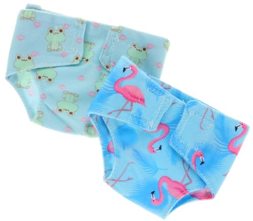 ERINGOGO Lot de 2 Culottes pour Poupée de 18 Pouces en Tissu Délicat, Accessoires pour Poupées Faciles à Habiller, Jeu D'habillage Jeu D'imitation Style Aléatoire