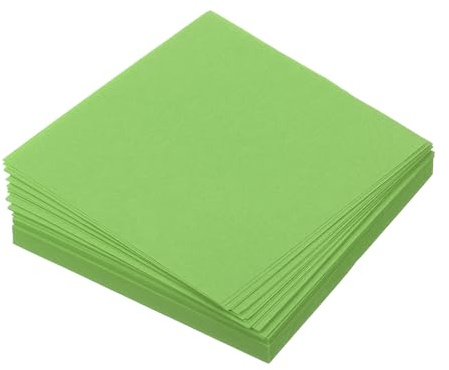 QUARKZMAN 100 Blatt Origami Papier, 7 x 7cm Doppelseitiges Quadratisches Faltpapier, 70 g/m², Kleine Origami-Papierquadrate für Kunsthandwerk Projekt Geschenk Dekoration, Grün
