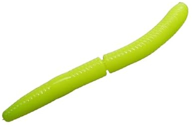 pro-bite Libra Lures Fatty D`Worm 75mm | Forellenköder Supersoft | Inhalt: 8 Stück | Aroma: Käse (006 / Hot Yellow Limited Edition)