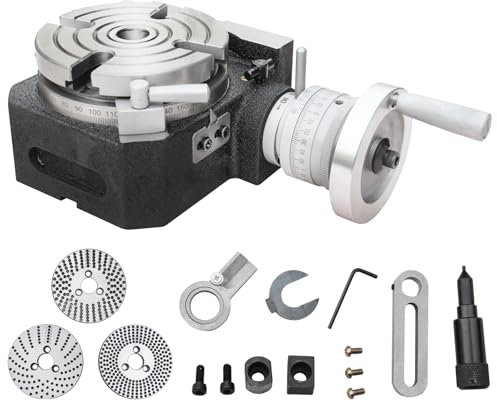 GEMTO HVP-61 - Dispositivo rotativo con mesa de división DP-1, 155 mm, fresadora, placa de indexación vertical horizontal