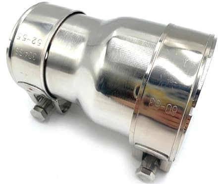 SQOFJDF Silenziatore Un Pezzo da 89 Mm, Universale, per Auto, con Vernice Nera, Terminale di Scarico in Fibra di Carbonio Lucida Punta Scarico(57MM IN-101MM out)