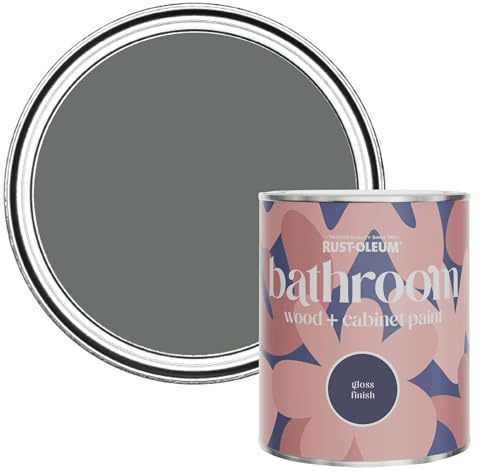 Rust-Oleum Mould, Mildew & Stain Resistant Bathroom Wood and Cabinet Paint in Gloss Finish - Ouseburn 750ml