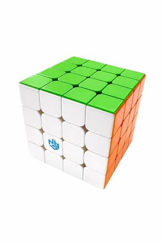 GAN 460M V2 Magnetische Zauberwürfel 4x4, Profi Speedcube Würfel mit UV-Beschichtung, Stickerless