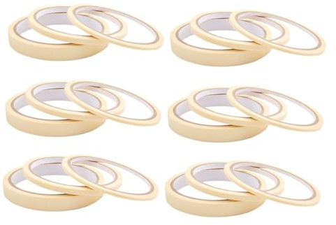 FRCOLOR 18Rolls Nail Polish Masking Tape Adhesive Sticky Tape for Nail Art Separation and Painting Flexible Guides for Finger and Toenails Residue Gel and Acrylic Polish