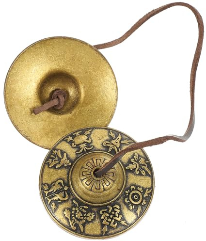 Cabilock Reines Kupfer Meditations becken Glocke Handliches Percussion instrument für Yoga Buddhistische Zeremonien und Klangtherapie Harmonisierende Töne Leicht Tragbar und Kompakt
