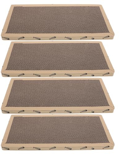 VICASKY 4stücke Sisal-kratzmatte für Katzen Quadratisch Kratzbrett aus Wellpappe Möbelschutzmatte Natürliches Sisal Einfache Reinigung