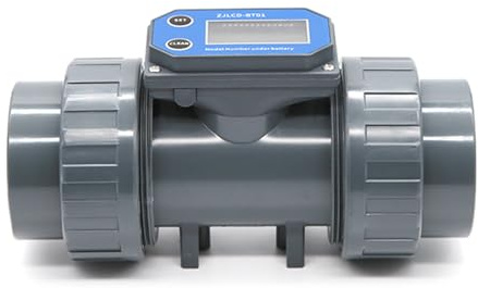Flussometro digitale a turbine, adatto per irrigazione di fattorie e giardini con display LCD, misura acqua, benzina, cherosene, metanolo, elettronico, display LCD