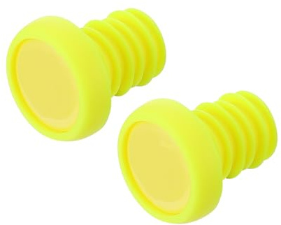Alasum Colorful Bike Handlebar End Caps 1 Pair Yellow Bar End Plugs Bicycle Handlebar Accessories for Road and Mountain Bikes