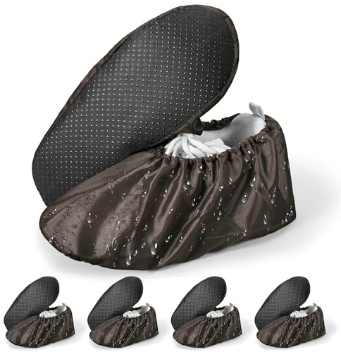 Yokuni 5 Paia Copriscarpe Impermeabili e Antiscivolo, Pattine per Casa Ospiti Riutilizzabili, Calzari Lavabili per Ufficio, Sovrascarpe Professionali per Protezione Pavimenti in Legno e Piastrelle