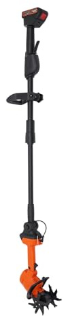 Azada eléctrica (550 W, 235 rpm, capacidad de batería de 5 x 1500 mAh, 10 cm de ancho y profundidad de procesamiento, dispositivo de mano / con mango, cuchillo de picar resistente)