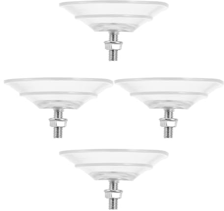 TOYANDONA 4 Ventosas Transparentes de Pvc con Tornillos de 8,5 Cm, Ventosa con Perno de Montaje para Vidrio y Azulejos, Fijación Fuerte para Organización en Baño, Cocina y Hogar