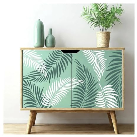 Grand pochoir de peinture en plastique réutilisable en forme de feuille de palmier pour loisirs créatifs, loisirs créatifs, motifs tropicaux pour peinture murale, sol, bois, tissu, meubles (S 30 x 18