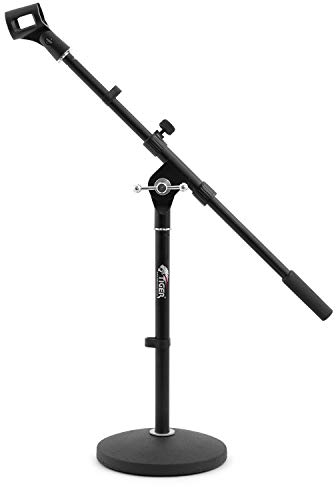 Tiger MCA42-BK Tisch-Mikrofonständer - mit einem Rundfuß - Schwarz