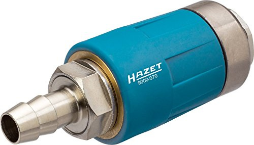 HAZET Druckluft (Sicherheits) Kupplung 9000-070, Messing, vernickelt | Messing, vernickelt, 129 g, Antrieb vernickelt, 400180 Zubehör , Verbindungsteile,, Für alle Luftanschlussnippel
