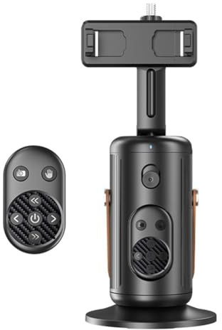 Jrudjsnhhty Q04 Gimbal Seguidor Completamente Automático con Control Remoto Soporte para Teléfono Móvil Estabilizador AI Smart Face Gimbal para Teléfono Móvil