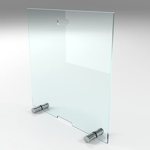 BIJON Kaminschutzgitter aus Spezial-Sicherheitsglas | Hitzeschutz Funkenschuztgitter, Ofenschutzgitter aus echtem ESG-Glas, Kamin Ofen Glas Funkenschutz FIREclassic 60 x 50 cm