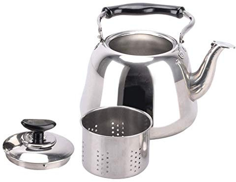 Backbayia Coffee Pot Whistle Kettle Water Jug Teapot Tea Home Cafetiere Utensils, 2L