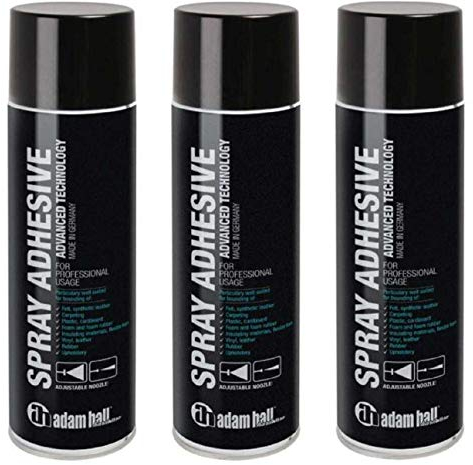 3 Dosen Adam Hall Hardware 01360 - Sprühkleber 500 ml je Dose (3 Dosen)