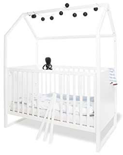 PINOLINO Babyzimmer Möbel Spar-Set 'Hilda & Viktoria', mit Hausbett, Wickelkommode, weiß