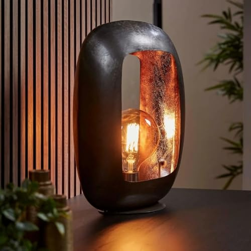 famlights Evi Industrie Tischlampe Vintage Look/Steampunk Tischleuchte Tischlampe E27 / Metall Wohnzimmerlampe Nachttischlampe Vintage Landhaus Industrial Schlafzimmer Wohnzimmer