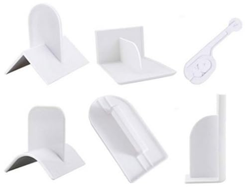 tooloflife Lot de 6 lisseurs de gâteau avec embosseur et bordure ronde, outils de lissage de gâteau pour fondant, crème au beurre, glaçage