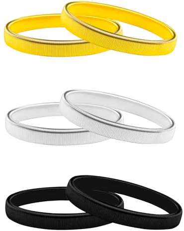 Andibro 3 Paar Ärmelhalter,Metall Elastisch Bracelet Anti Rutsch Dehnbare Hemdärmelhalter Metallarmbänder Sleeve Holders Armband für Kellner Damen Herren Hemd