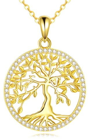 ONEFINITY Baum des Lebens Halskette für Damen 925 Sterling Silber Baum des Lebens Anhänger Schmuck Geschenk für Mama