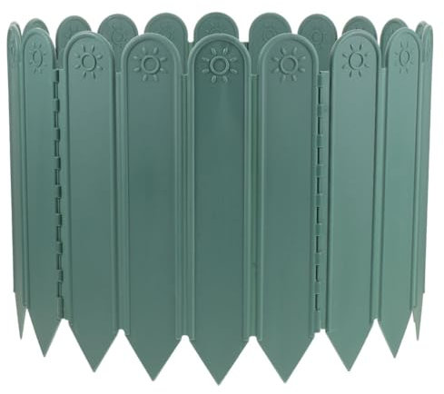 HANABASS 1bolsa Valla De Jardín De Plástico Panel De Cercado Ornamental De para Patios y Separación De Áreas Verdes Color Verde De Instalar