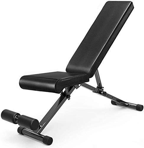 BOSHYUM Hantel Gewichtheben Einstellbar Fitness Training für Ganzkörpertraining Sit Up Bank Heavy Duty Einstellbar, Flache Neigung Dec