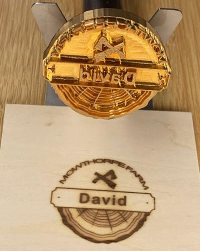 Brandeisen für Holz, personalisiertes Logo, Hitzestempel für Holzbearbeitung, Lederhandwerk, BBQ (6,35 cm)