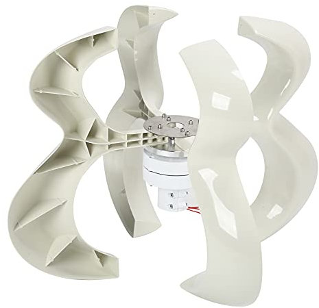 DT-HL Generador de Turbina Eólica con Forma de Calabaza Blanca de 600 W, 4 Palas, Generador de Energía Eólica de Alta Eficiencia para Uso Doméstico y Exterior (12V)