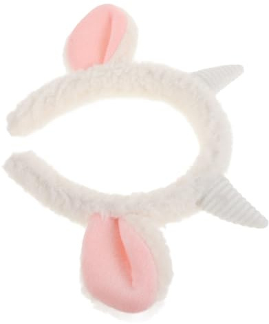 VALICLUD Cerchietto Accessorio Versatile in Peluche Bianco Orecchie di Agnello Morbido e Comodo per Cosplay e Matrimoni