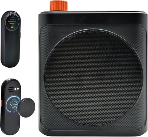 Amplificateur de voix sans fil avec microphone cravate sans fil, haut-parleur portable mégaphone avec double clip cravate microphone Bluetooth pour enseignant, diffusion en continu, cours, discours