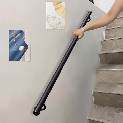 Lanmmraifc Pasamanos de Escalera de 30 a 600 cm, Antideslizante, para Interiores y Exteriores, para Montaje en Pared, para Loft, Pasillo, para Personas Mayores.(120cm)