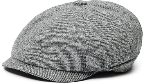 SAKTHIVEL Schiebermütze Herren Baumwolle Flatcap Newsboy Gatsby Cap | Polyester-Baumwollmischung, weiche Haptik, klassische Optik, leichtes Design, ideal für Alltag und Freizeit