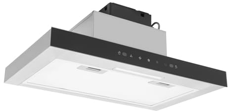 Dunstabzugshaube 60cm Umluft 120W 2200RPM Reiner Kupfermotor Abzugshaube 60cm Umluft 350CFM Saugleistung Dunstabzugshauben 3 Gänge Unterbauhaube Abzugshaube mit Filter
