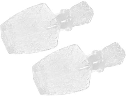 DIYEAH 2 pezzi Bottiglie di Vetro Trasparenti Spesse per Vino e Liquori Bottigliette Classiche Resistenti e Facili da Pulire Design Versatile per Bevande Diverse