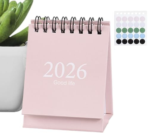 Calendrier de bureau debout, janvier 2026 à juillet 2027, fournitures scolaires, calendrier à poser, pour lieu de travail, étude, station de travail, dortoir, bibliothèque, salle de réunion