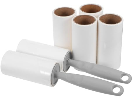 CORHAD 8pcs Compact Reusable Lint Roller Refill for Travel Pet Hair Remover Roller for Dog Hair Car Interior and Upholstery Lint Remover Tool