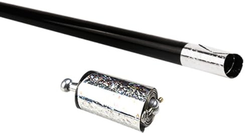 Xweptuy Bastón con Apariencia de Metal, Accesorio para Truco, Varita telescópica para Trucos, Accesorios Extensibles, Personal de Bolsillo, Negro