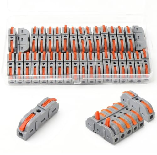 Connettori Elettrici Rapidi, 34 Pezzi Terminali 1 Filo 2 Entrate 32A 250V