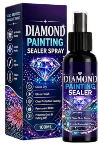 2027 New Diamond Art Sealer Spray, Diamond Art Sealer – Locks Beads, Glossy Finish, Dries Fast & Lasts (1 Pcs)