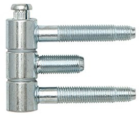 Gedotec Türbänder Zimmertüren Stahlzargenband Metall Einbohrbänder dreiteilig für gefälzte Holztüren | Band Gr. ø 16 mm | Stahl verzinkt | Tragkraft bis 40 kg | 1 Stück - Türscharnier für Innentüren