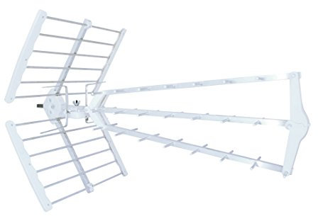 Metronic 415050 Antenne d'extérieur Trinappe amplifiée 55 dB - filtre 4G -UHF - 4K HD