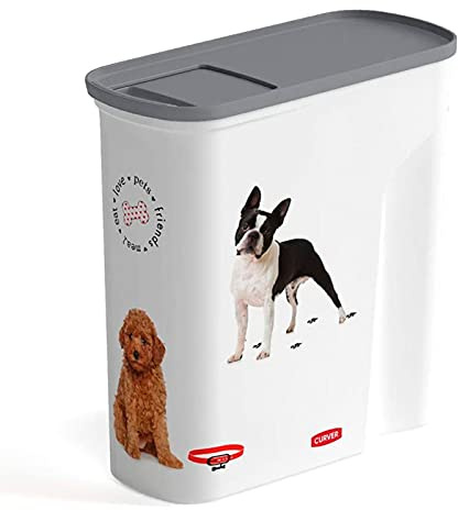 CURVER Kaffeekanne für Hunde – 2,5 kg/6 l – luftdichte Aufbewahrung für Geruchsbildung für Hunde und Kleintiere – Kanne 28 x 12 x 28 cm – Weiß