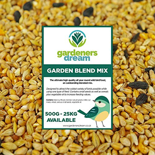 GardenersDream Simply Nutritious Wild Bird Food Mix | Husk Free Garden Seed | Contains Black Sunflower, Wheat and Small Seeds | Natural Feed Mixture | Protein Rich Balanced Vitamin Recipe (15KG)