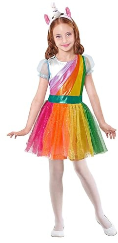 W WIDMANN MILANO Party Fashion – barnkostym enhörning, klänning, diadem, djurkostym, maskeraddräkter