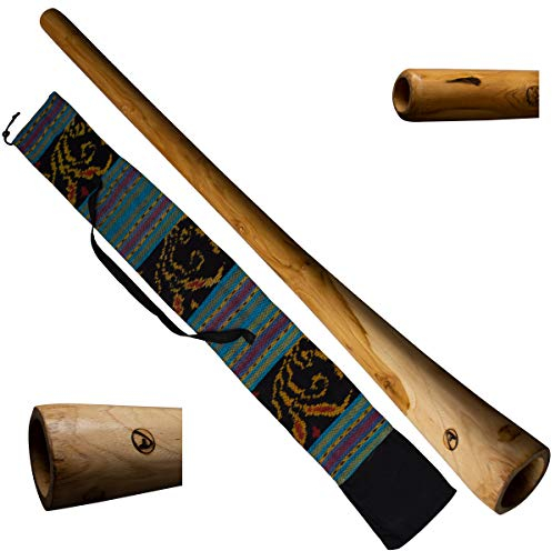 Australian Treasures - DIDGERIDOO: Natural Wood 120cm - einschließlich didgeridootasche